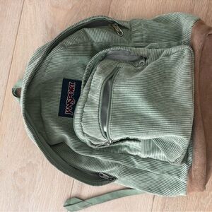 Jansport Sage Green Corduroy Backpack
